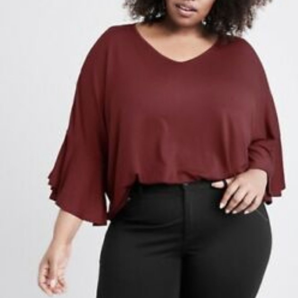 Ryllace Flutter Sleeve Blouse
